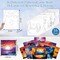 16-Piece Pre-Drawn Sunset Landscape Canvas Set, 8" x 10" Stretched Printed Canvases for Adults, Sip & Paint DIY Art Kit for Artists, Christmas Parties & Adult Date Nights